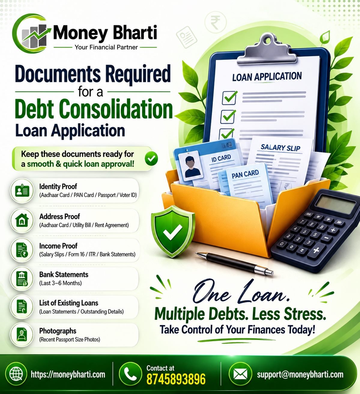 Documents Required for a Debt Consolidation Loan Application