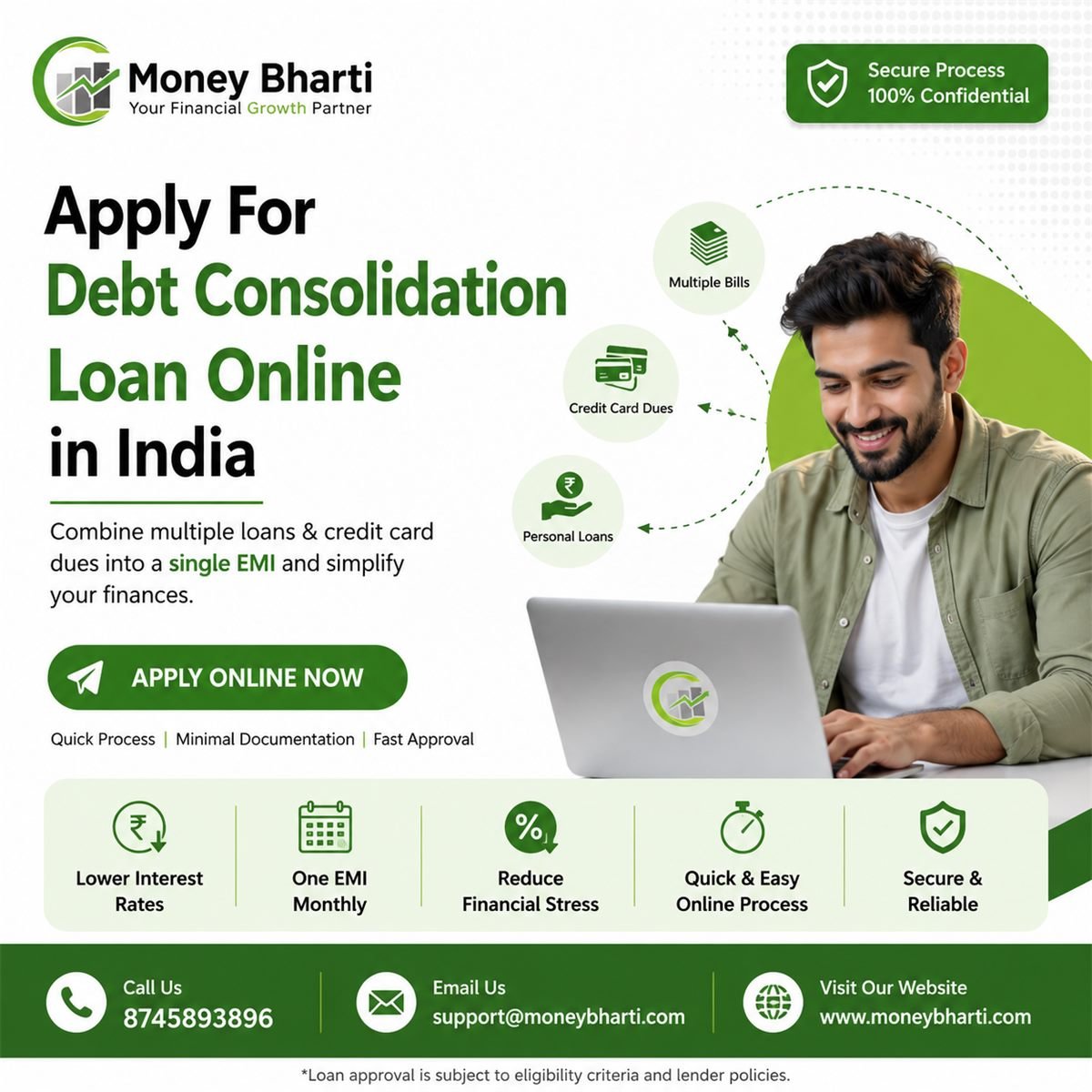 Apply For Debt Consolidation Loan Online in India